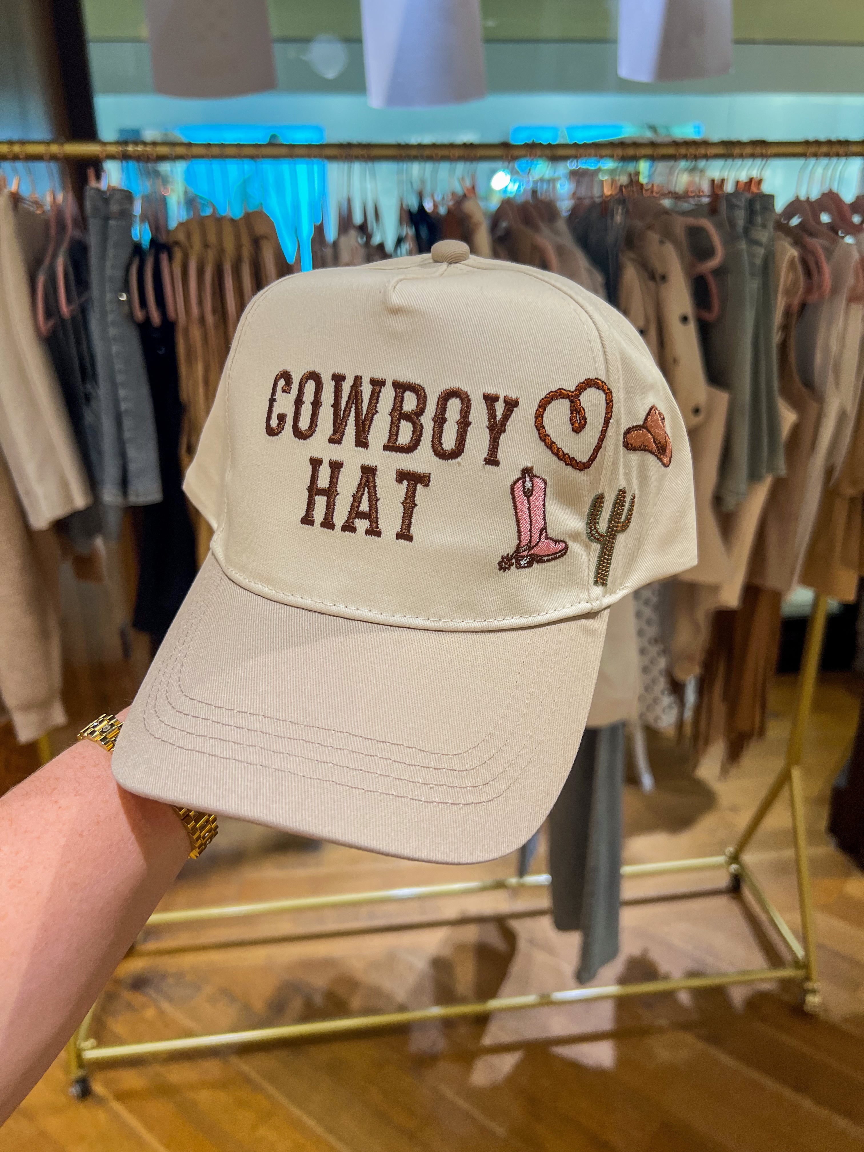Embroidered Cowboy Hat Trucker